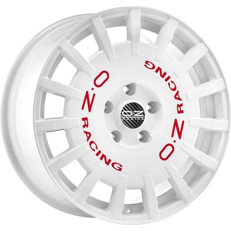 OZ Racing Rally Racing 2022 Race White Red Lettering 8x18/5x114.3 D75 ET45  